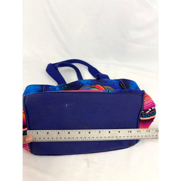 Laurel Burch Woof Dog Medium Tote Bright Furry Friend Travel Bag - Picture 6 of 16